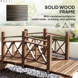 4.7ft Garden Bridge Arc Wood Footbridge Decorative Pond Bridge 10742969