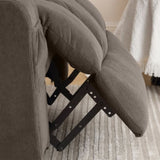 Swinging recliner massage heated sofa, with USB and 2 cup holders in side pockets, W1521P303179