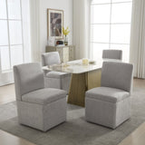 COOLMORE 360 Degree Swivel Upholstered Dining Set of 2 Swivel Dining Room Kitchen W1539P277684