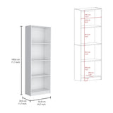 Home Bookcase with 4-Shelf Modern Display Unit for Books and Decor -White -Office B070137827
