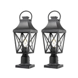 Outdoor Post Light,Lamp Post Light Fixture,Post Lantern with Pier Mount Base,Textured W2714P218546