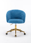 ZUN Hengming Golden foot office chair, modern armchair, height adjustable, rotary cosmetic chair, for W212131655