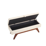 COOLMORE Teddy wool fabric, solid wood feet for solid weighing, and bed end stool with storage W1539P242728
