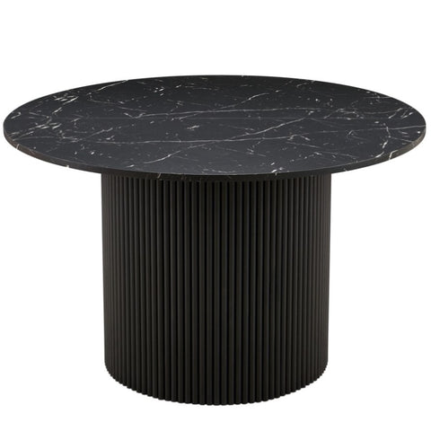 ZUN Imitation Black Marble Grain MDF Tabletop, Inch Round Dining Table for 4, Modern Kitchen Table, W1164P225843