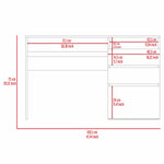 ZUN Waterbury 3-Drawer 1-Shelf Computer Desk Light Grey B06280258