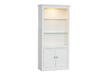 78.75'' Tall Display Shelves with 5 Colors Adjustable LED Ceiling Light, Retro-style Bookcases with N845P263122W