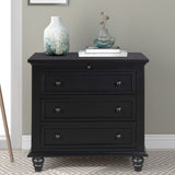 U_STYLE 3-Drawer Storage Wood Cabinet, End Table with Pull out Tray WF319367AAB