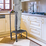 330 lbs Capacity Step Stool - Heavy-Duty Powder-Coated Iron, Large Non-Slip Platform , 00985693