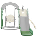 ZUN Toddler Slide and Swing Set 5 in 1, Kids Playground Climber Slide Playset with Telescope, 47706294