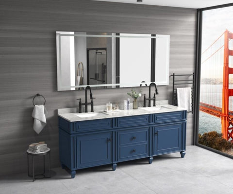 ZUN 72 in. W x 36 in. H Frameless Single Bathroom Vanity Mirror in Polished Crystal Bathroom Vanity W1272106479