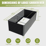 ZUN 6x3x2ft Galvanized Raised Garden Bed, Outdoor Planter Garden Boxes Large Metal Planter Box for W1859P197935