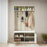 Wood Coat Rack, Storage Shoe Cabinet, with Clothes Hook, with Sponge Pad Product, Multiple Storage 67234760