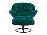Accent chair TV Chair Living room Chair with Ottoman-GREEN W676P232274
