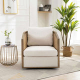 COOLMORE Swivel Chair, Comfy Round Accent Sofa Chair for Living Room, 360 Degree Swivel W395102742