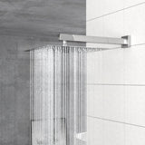 Dual Shower Head - 10 Inch Wall Mounted Square Shower System with Rough-in Valve,Chrome W1243P262627