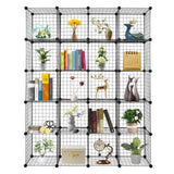 ZUN 20-Cube Organizer Cube Storage Storage Shelves Wire Cube Storage Origami Shelves Metal Grid 30244313