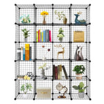 ZUN 20-Cube Organizer Cube Storage Storage Shelves Wire Cube Storage Origami Shelves Metal Grid 30244313