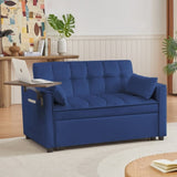 Blue Velvet Loveseat Sofa Bed W588P190564