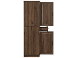 71" Tall Kitchen Pantry Cabinet with 3 Pull Out Cabinet Organizers, Farmhouse Embossed Texture 64134136