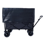 ZUN 440lbs Collapsible Foldable Wagon Cart with strapping system ,Beach Wagon Utility Cart Utility Wagon W2932P234996