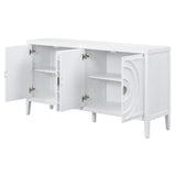 Retro Sideboard door with Circular Groove Design Round Metal Door Handle for Entrance, Dinning Room, 91518622
