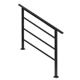 Handrails for Outdoor Steps, Wrought Iron Handrail Fits 1 to 4 Steps, Transitional Handrail with 27863696