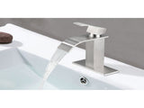 Waterfall Spout Single Handle Bathroom Sink Faucet 10052477