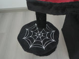 Black Gothic Cat Tree, Multi-Level Spooky Cat Tree with Scratching Posts, Perches, Hammock, and Cat W243P326635