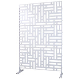 Outdoor & Indoor Privacy Metal Privacy 76" H48" W, Freestanding Decorative Privacy W465P193193