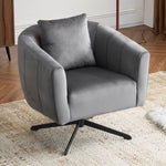 ZUN 360&deg; Swivel Accent Chair, Modern Velvet Fabric Living Room Armchair, Comfy Wide Upholstered with 42158642