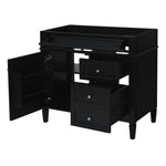 ZUN 36'' Bathroom Vanity without Top Sink, Modern Bathroom Storage Cabinet with 2 Drawers and a Tip-out N710P186084B