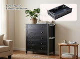 Black embossed P2 Particleboard MDF Melamine 80*40*115cm Framed, Double Handles, Five 70071879