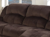 Motion Loveseat 1pc Living Room Furniture Chocolate Padded Suede Plush Cushion Couch Metal Reclining B011P205571