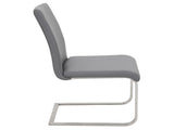 Contemporary Dining Chair in Grey Faux Leather - Set of 2 B202P223519