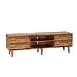 ZUN 63 Inch TV Stand Features Vintage-style and Bevel Design, TV Stand with Drawers, Entertainment W578P193297