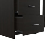 ZUN Classic 3 Drawers Writing Desk -Black B20091903