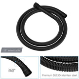 Dual Shower Head - 10 Inch Ceiling Mount Square Shower System with Rough-in Valve,Matte black W124381745