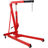 1500 LBS Folding Engine Hoist Cherry Picker Shop Crane Hoist Lift, Heavy Duty Steel with 4 Iron W465P156682