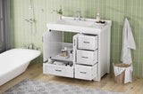 Cabinet Without Basin, 36-Inch Bathroom Cabinet, Bathroom Sink Cabinet with 2 Closing Doors and 4 W1162P207071