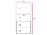 Kingston Rectangle 2-Shelf Medicine Cabinet White B06280275
