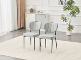 Dining Chairs Set of 2, Premium Leather Upholstered Dining Room Chairs, High-Resilience Sponge W3493P449247