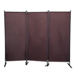 ZUN 6 Ft Modern Room Divider, 3-Panel Folding Privacy Screen w/ Metal Standing, Portable Wall Partition, W2181P163130