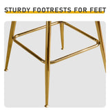2pcs Thick Corduroy Gold-plated Iron Feet Bar Stool Blue 93452070