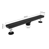 28 Inches Linear Shower Drain, Included Hair Strainer and Leveling Feet W2287P147634