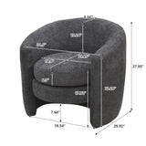 Modern Curved Back Upholstered Accent Chair, Soft Cozy Boucle Fabric, Comfortable Plush Seating, No N765P220275G