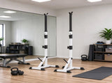 Adjustable Squat Rack Pair, 440lbs Capacity, 53.5"-69.25" Height Range, 2" Steel Barbell Stand with 21789188
