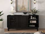 47.3" Sideboard Buffet Cabinet with Storage, Farmhouse Fluted Sideboard with 2 Doors & Solid Wood W1801P428581