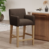 Upholstered 26 inch Counter Stool - Brown/Weathered Brown 71252.00BRN
