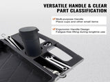 Functional Service Trolley, Dual-Shelf 550LBS Robust Plastic Mobile Utility Cart with 360&deg 66678385