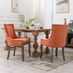 ZUN Furniture,Ultra Side Dining Chair,Thickened fabric chairs with neutrally toned solid wood legs, 87596999